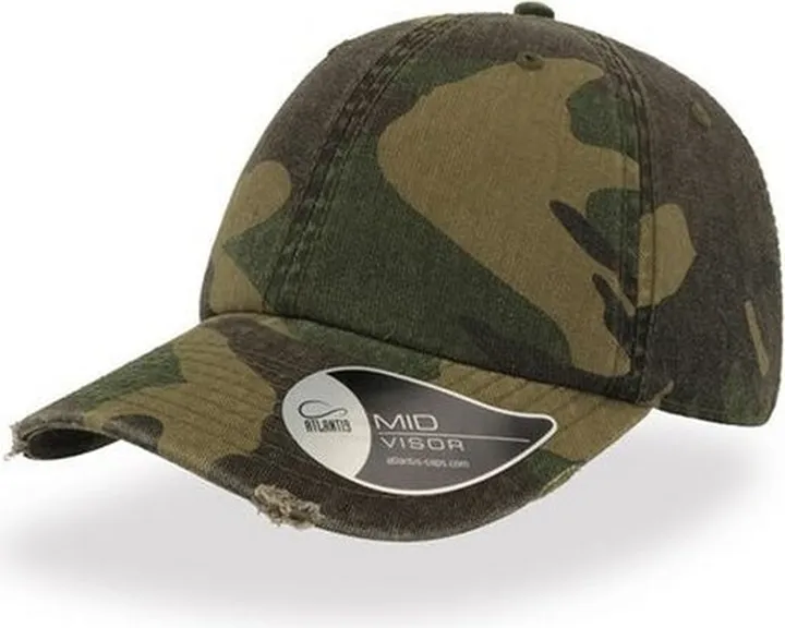 Atlantis 6 Panel Baseball Cap - Camo Green