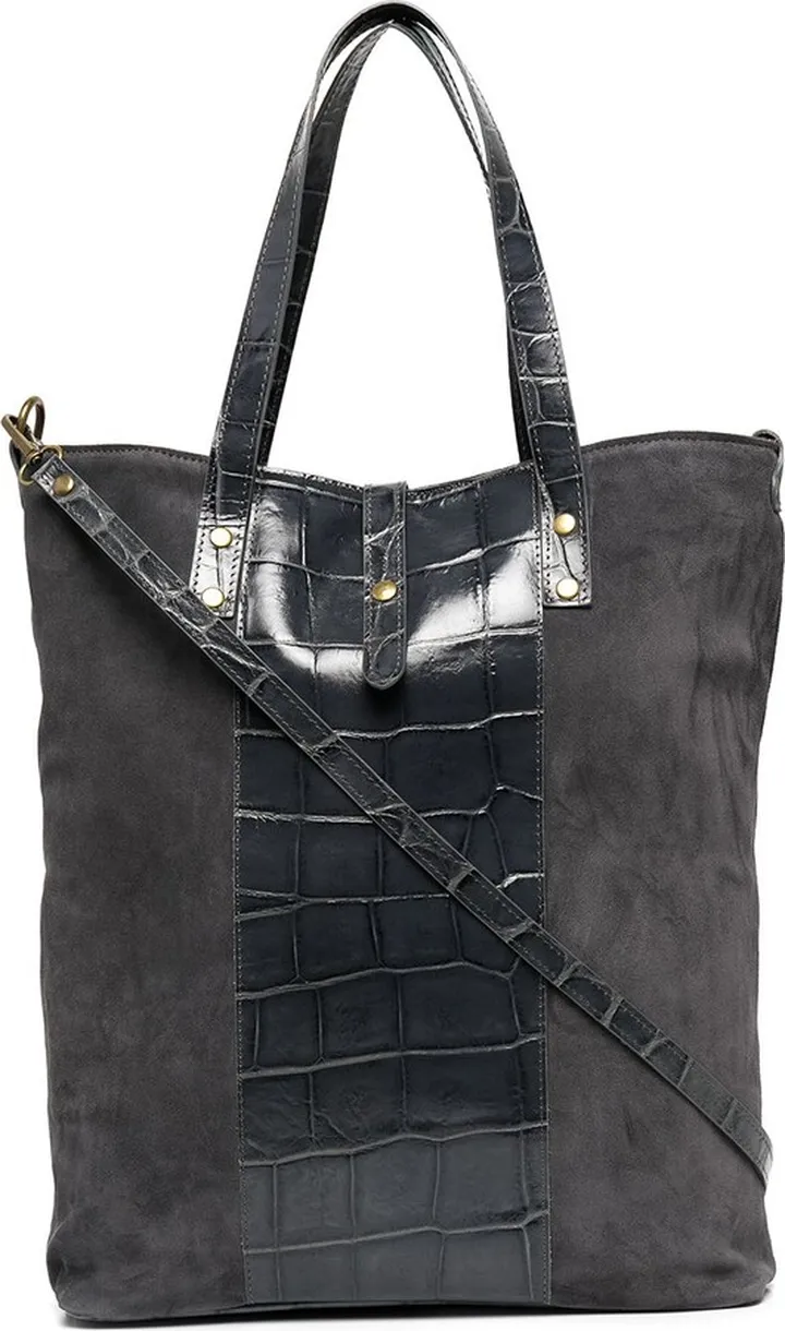 Ida contrast-panel shopper bag