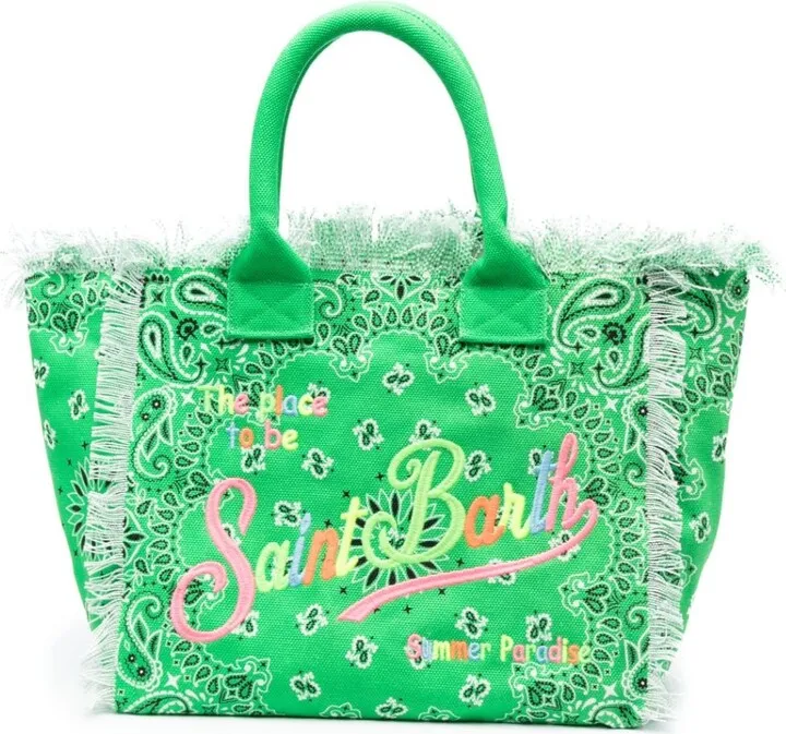 Vanity paisley-print beach bag