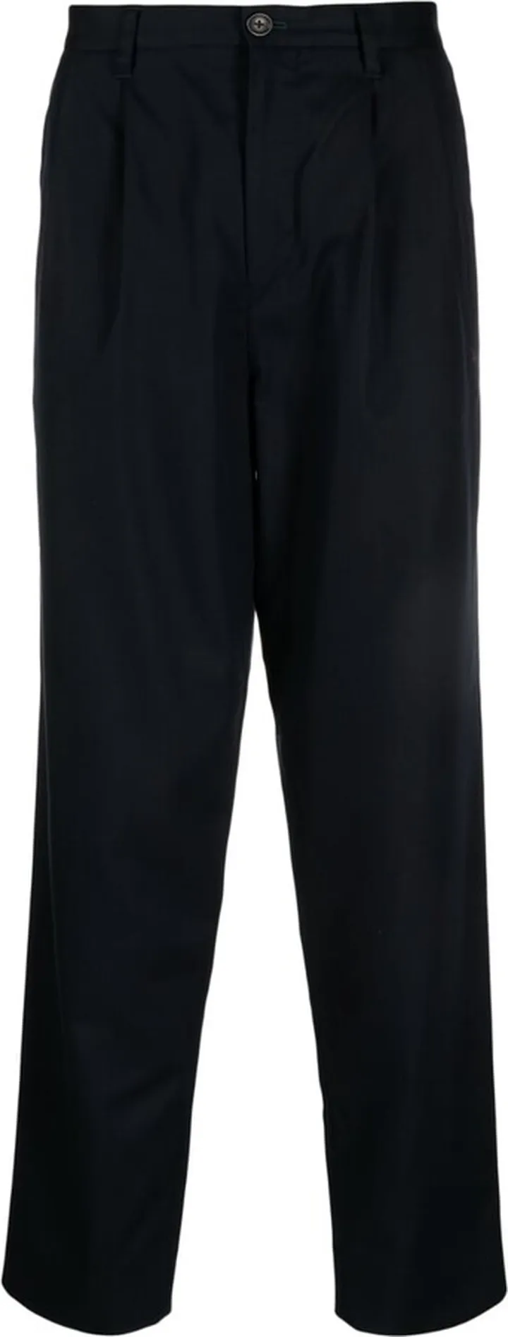 Box-Pleat Detail Tapered Trousers