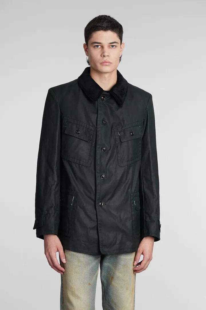 Casual Jacket In Green Cotton