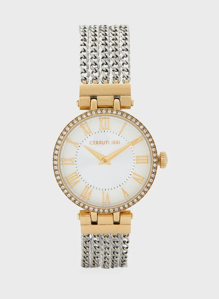 Analog Watch+Pendant Necklace+Bracelet Set