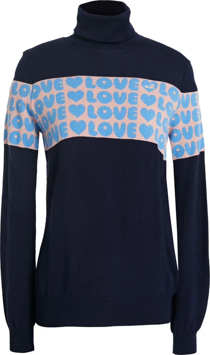 Intarsia wool-blend turtleneck sweater