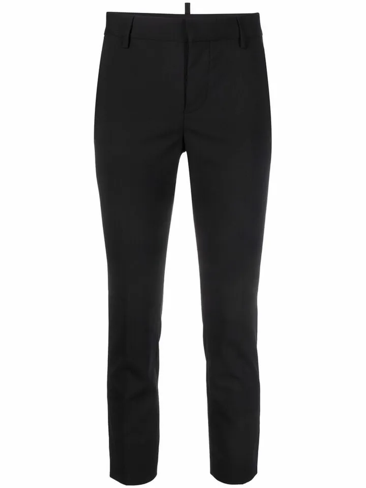 Slim-Fit Cropped Trousers