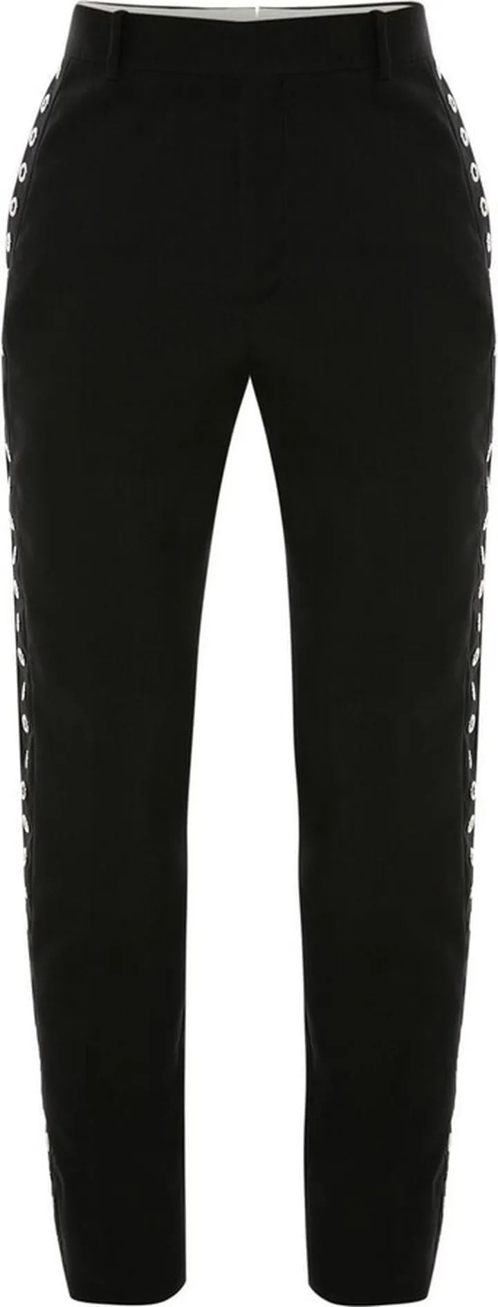 Eyelet-Detail Slim-Cut Trousers