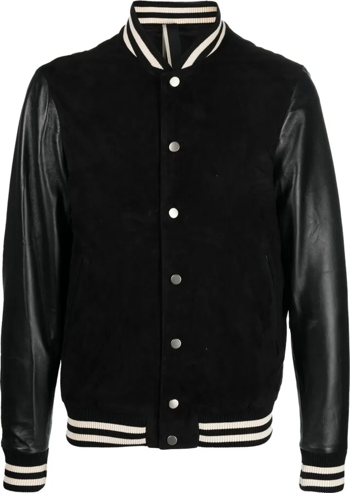 Stripe-Trim Bomber Jacket