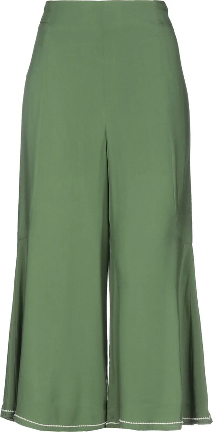 Cropped Pants Military Green