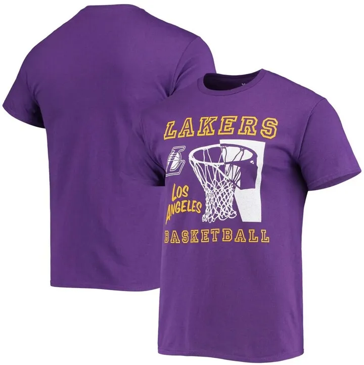Men's Purple Los Angeles Lakers Slam Dunk T-shirt
