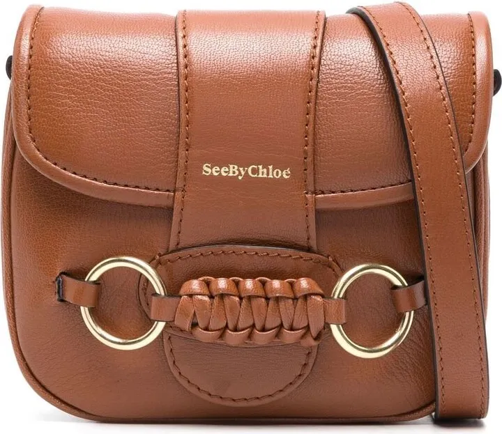 Brown Saddie Leather Shoulder Bag