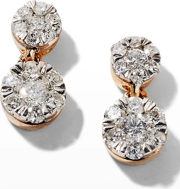 Diamond Burst Dangle Earrings
