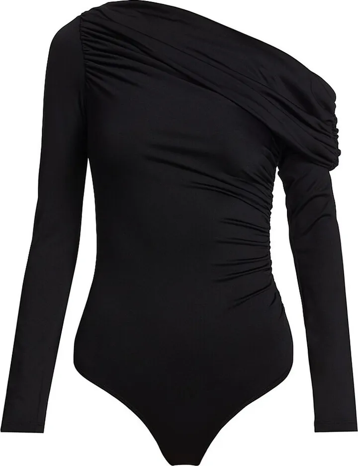 Kira One-Shoulder Ruched Bodysuit