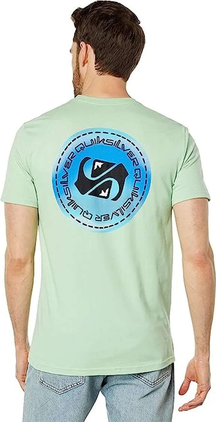 Quiksilver Color Flow Short Sleeve Tee (Sprucestone) Men's Clothing