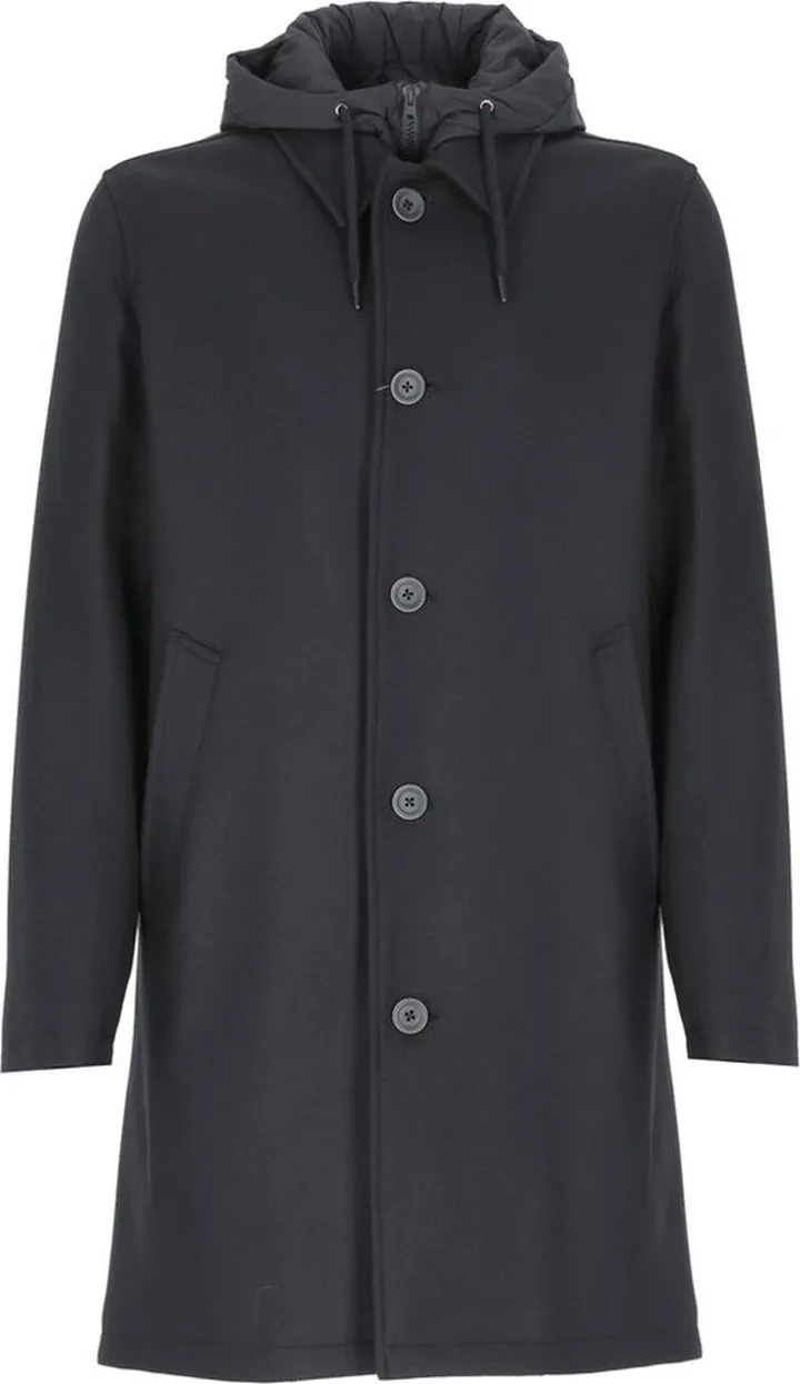 Herno Single-Breasted Hooded Coat