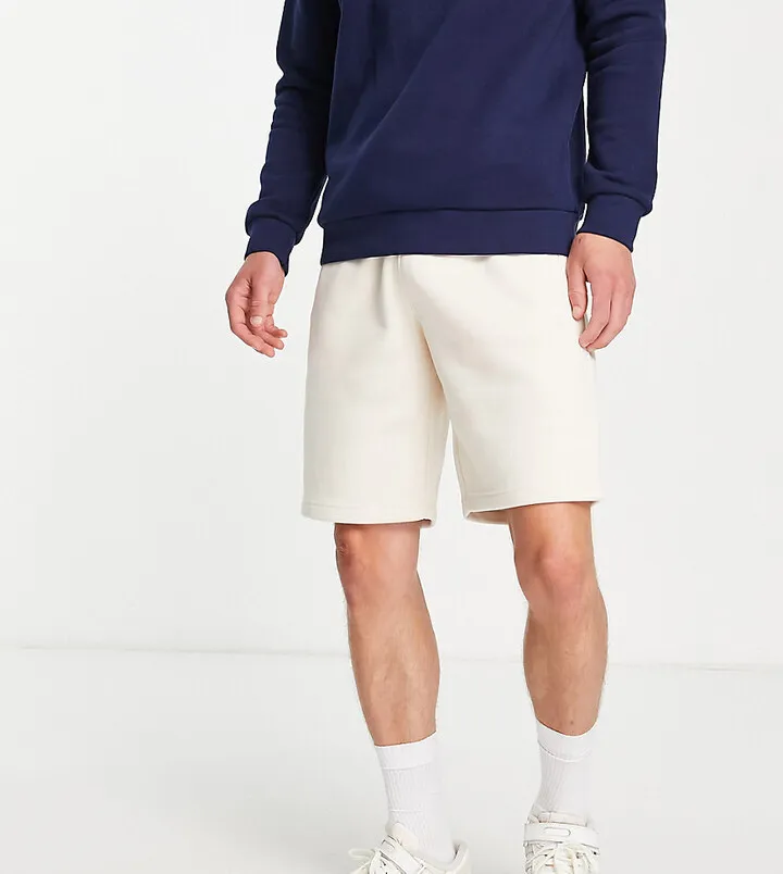 adidas Originals Tall Essentials 10 inch shorts in white