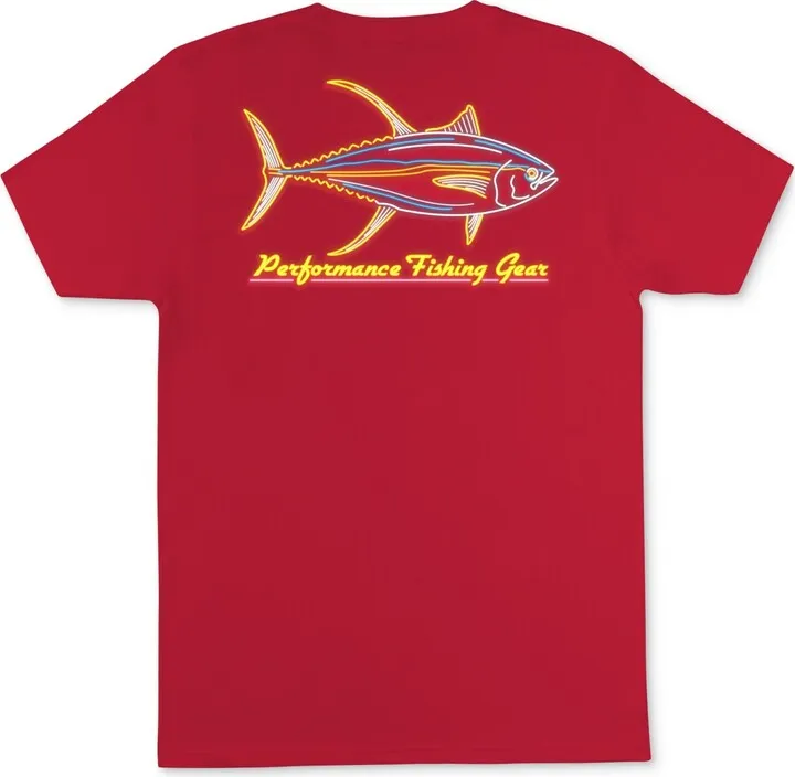 Columbia Men's Leon Pfg Neon Fish Logo Graphic T-Shirt