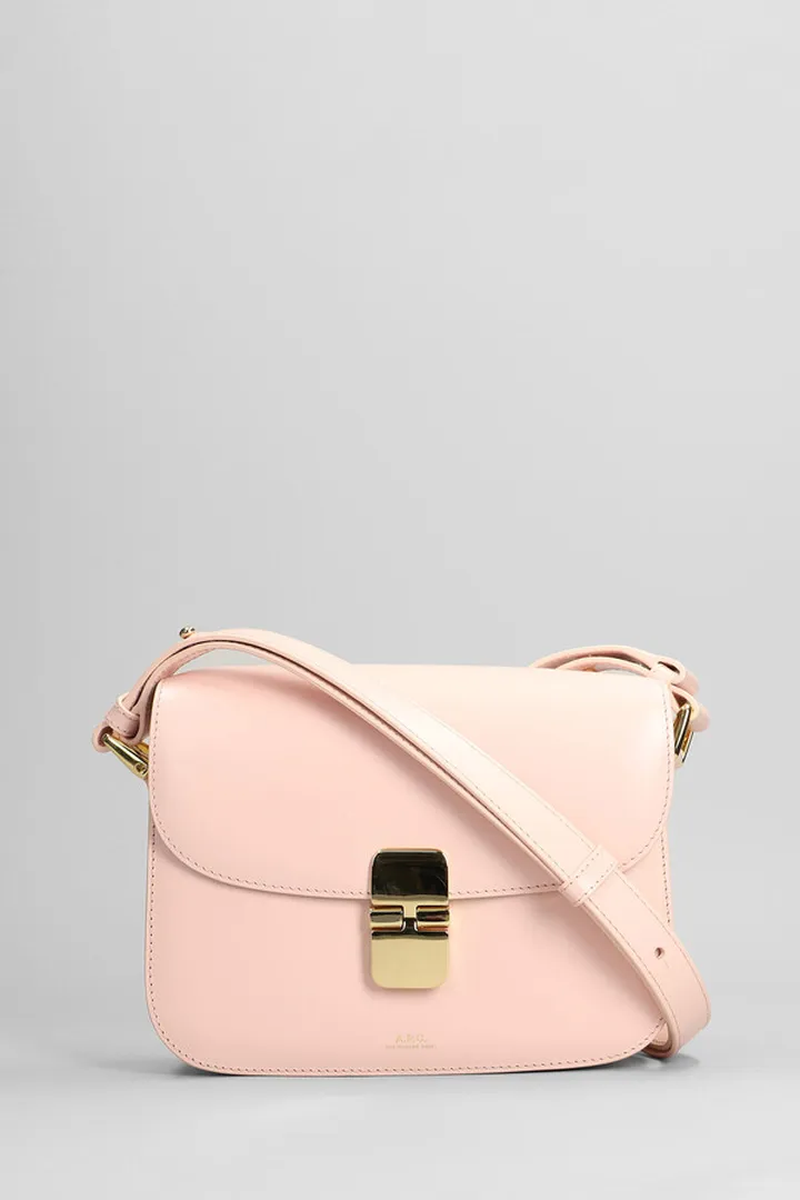 Grace Shoulder Bag In Rose-pink Leather