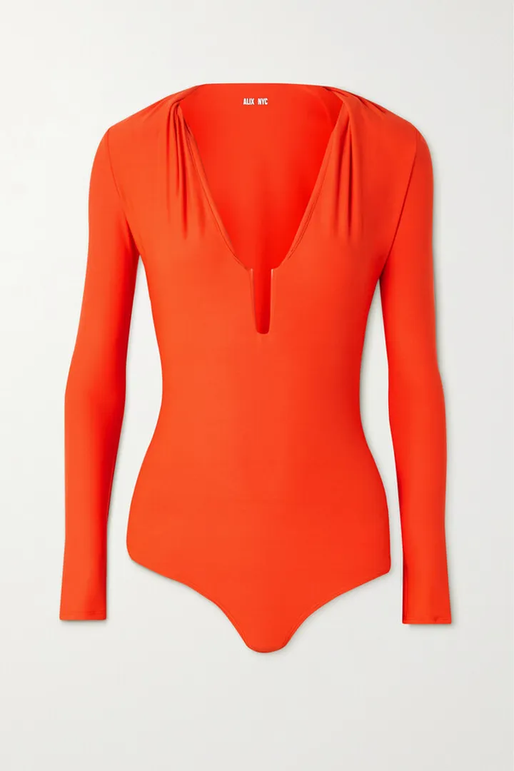 Alix NYC - Gunnar Stretch-jersey Thong Bodysuit - Orange