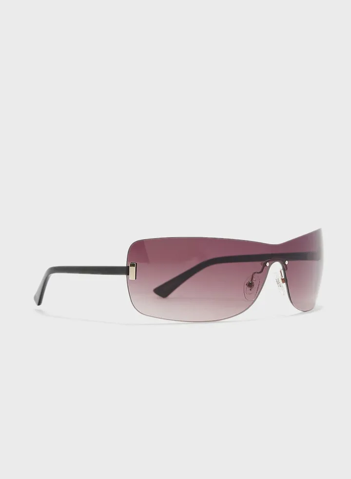 Gradient Shiny Oversized Sunglasses