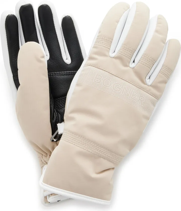 Women's Hilla Leather-Trimmed Gloves