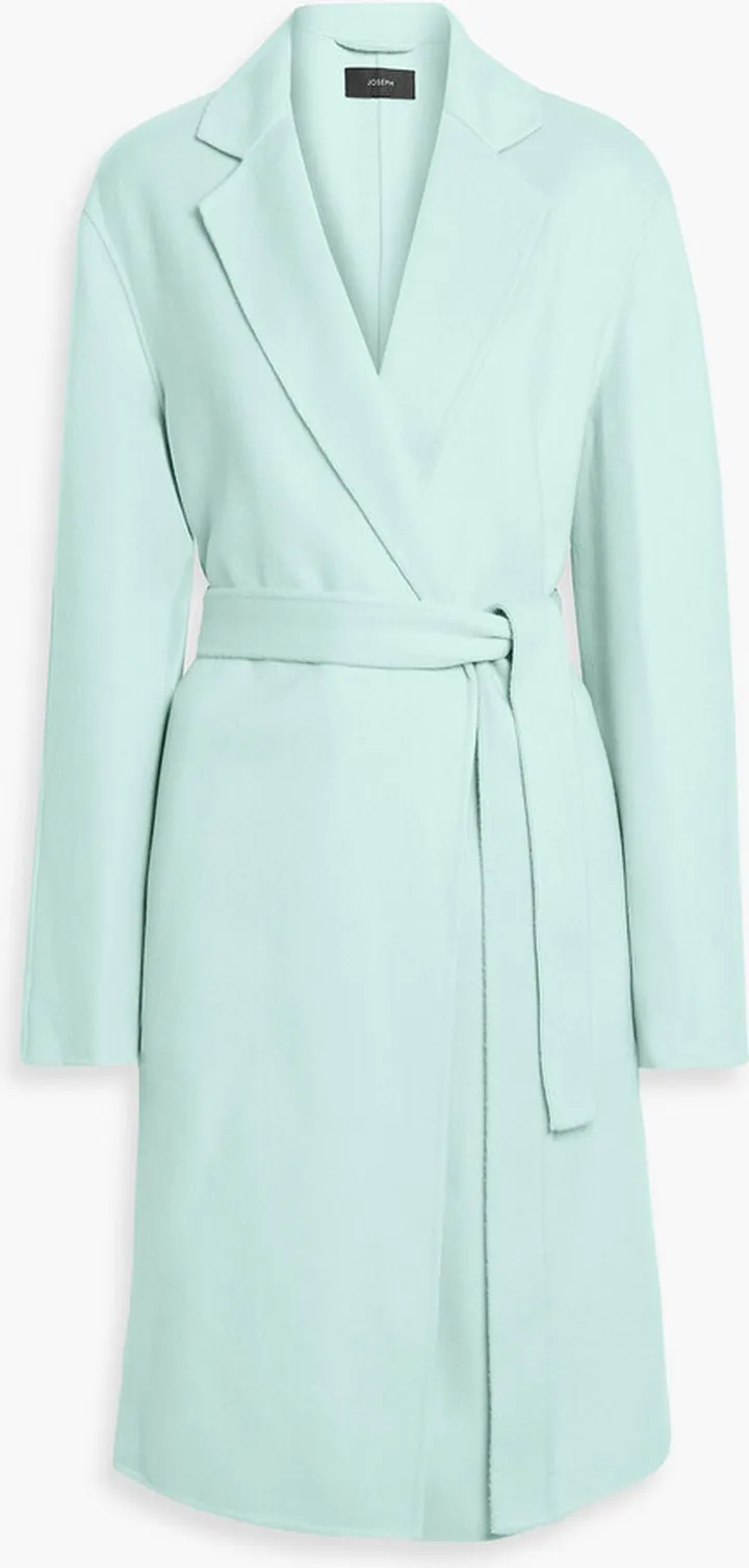 Cenda belted wool and cashmere-blend felt coat