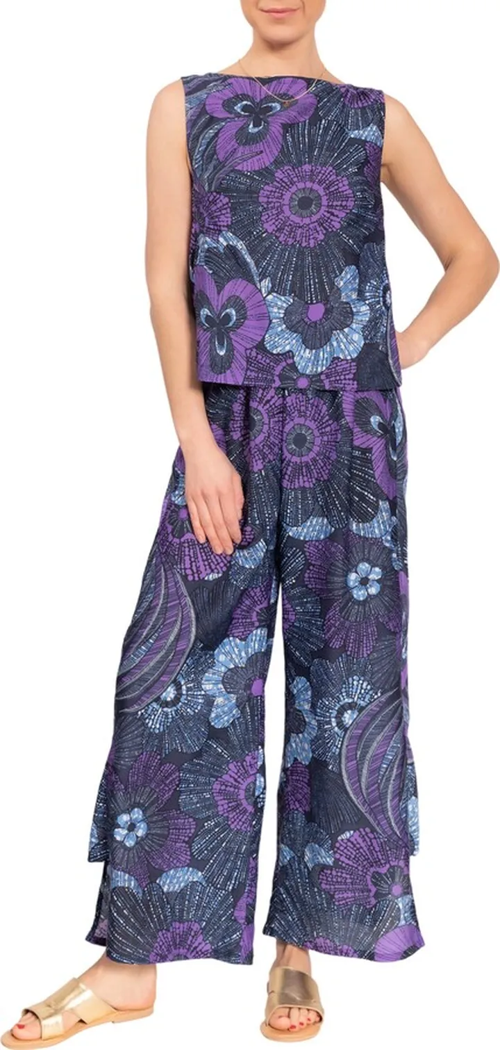 Piper Wide Leg Sleeveless Cotton Pajamas