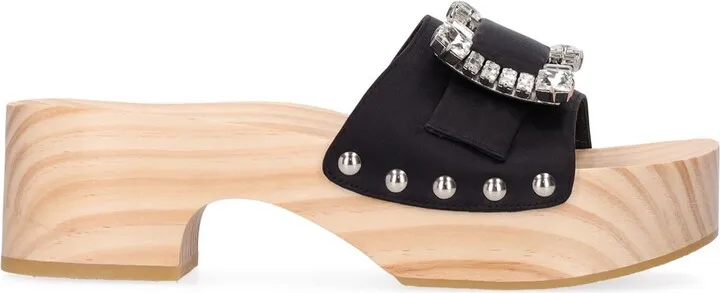 25mm Satin buckle clogs