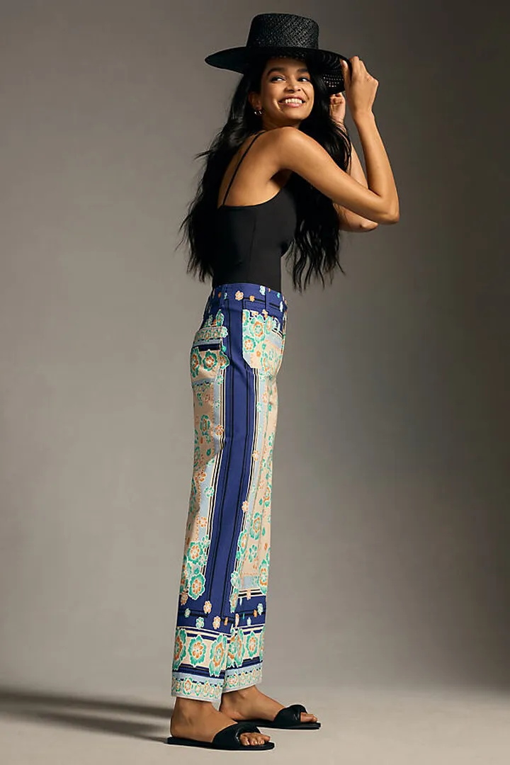 The Colette Cropped Wide-Leg Pants Beige