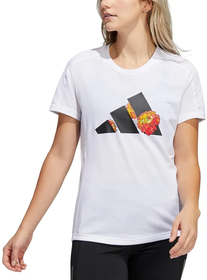 adidas Women's Aeroready Flower Graphic Running Tee
