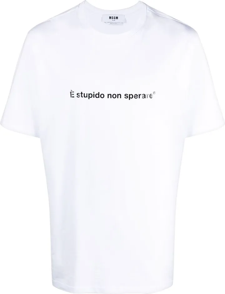 slogan-print cotton T-Shirt
