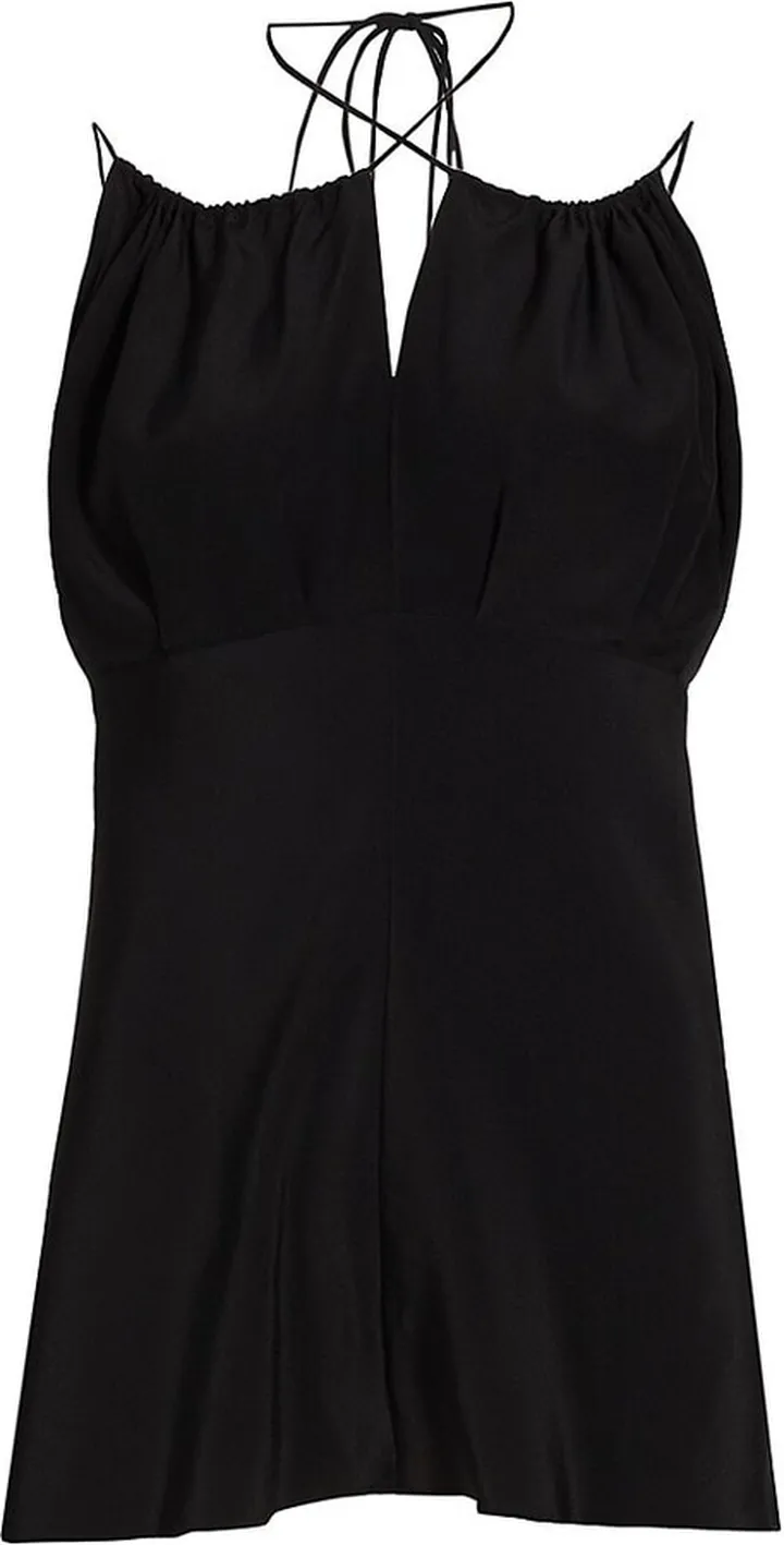 Gathered Silk Halterneck Top