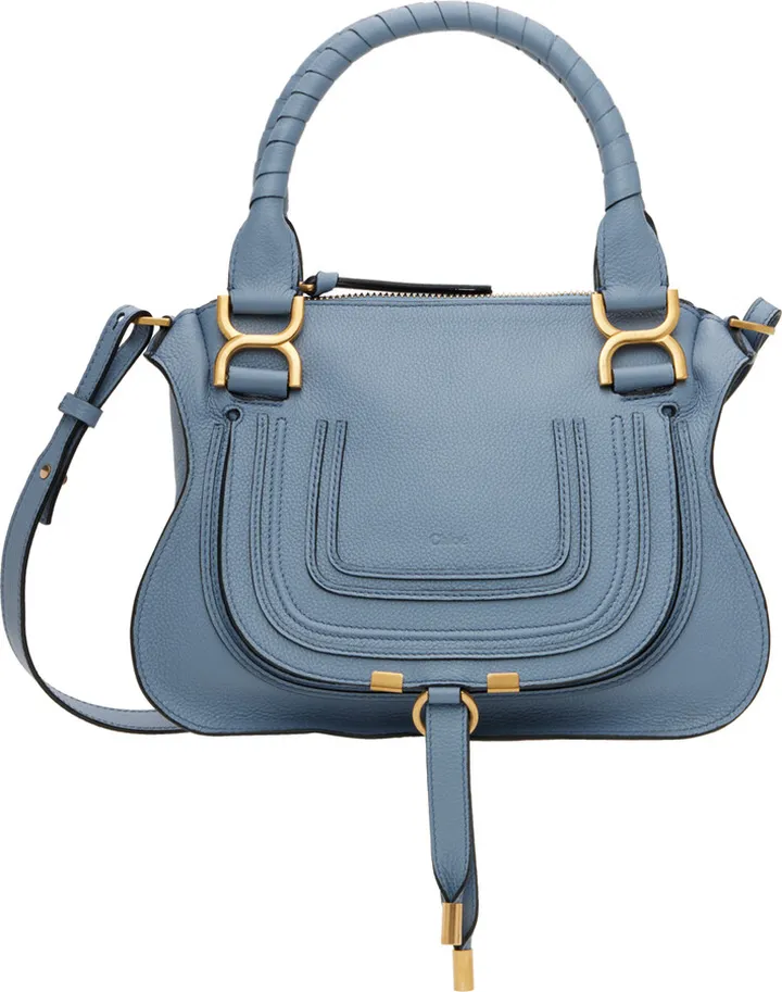 Chloé Blue Small Marcie Double Carry Bag