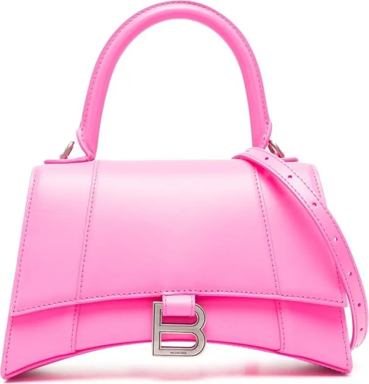 Hourglass leather tote bag