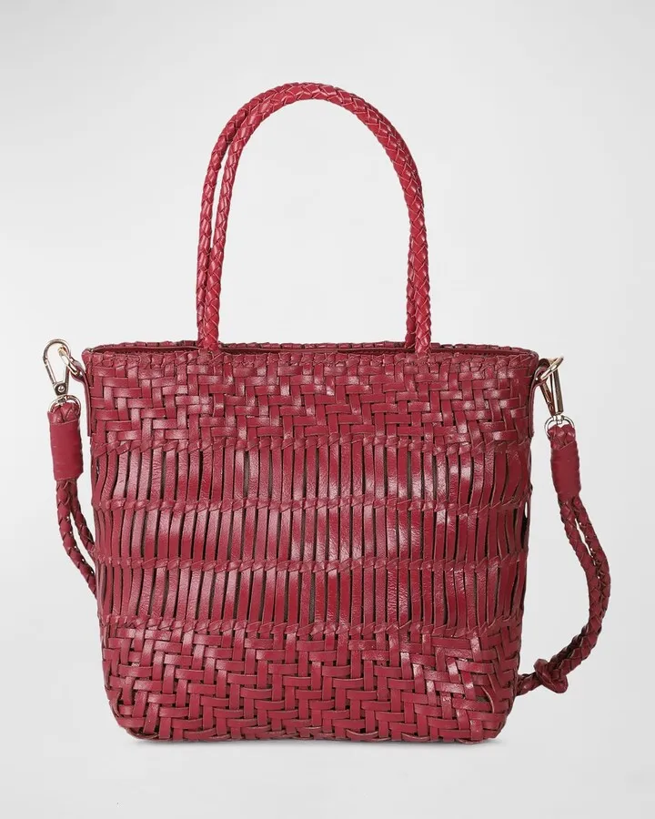 Kaya Woven Leather Tote Bag