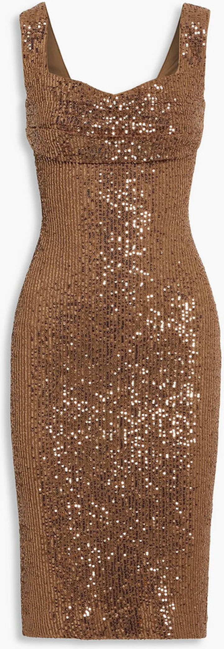 Sequined stretch-tulle dress