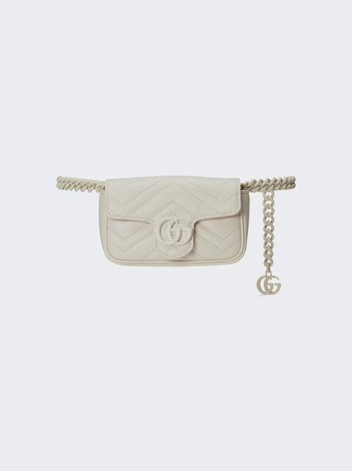 Gg Marmont Belt Bag White