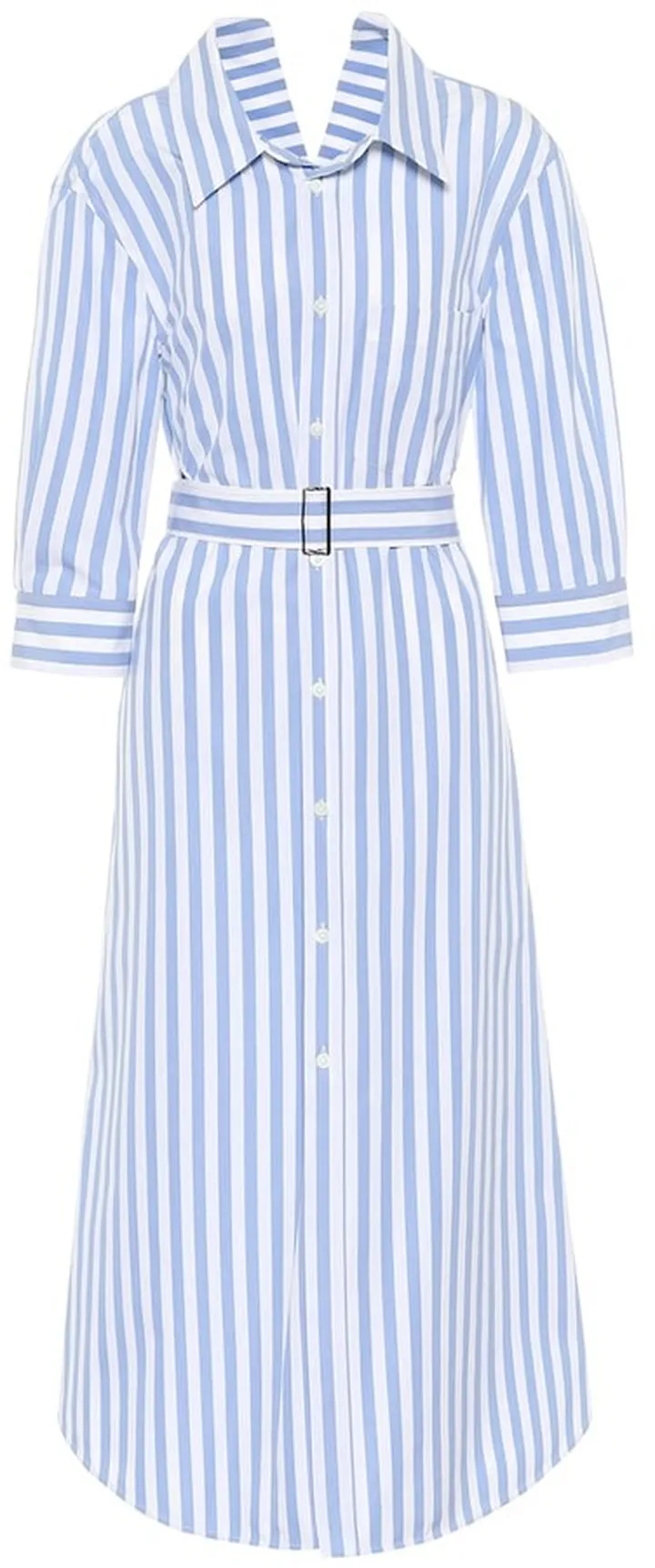 Striped cotton poplin shirt dress