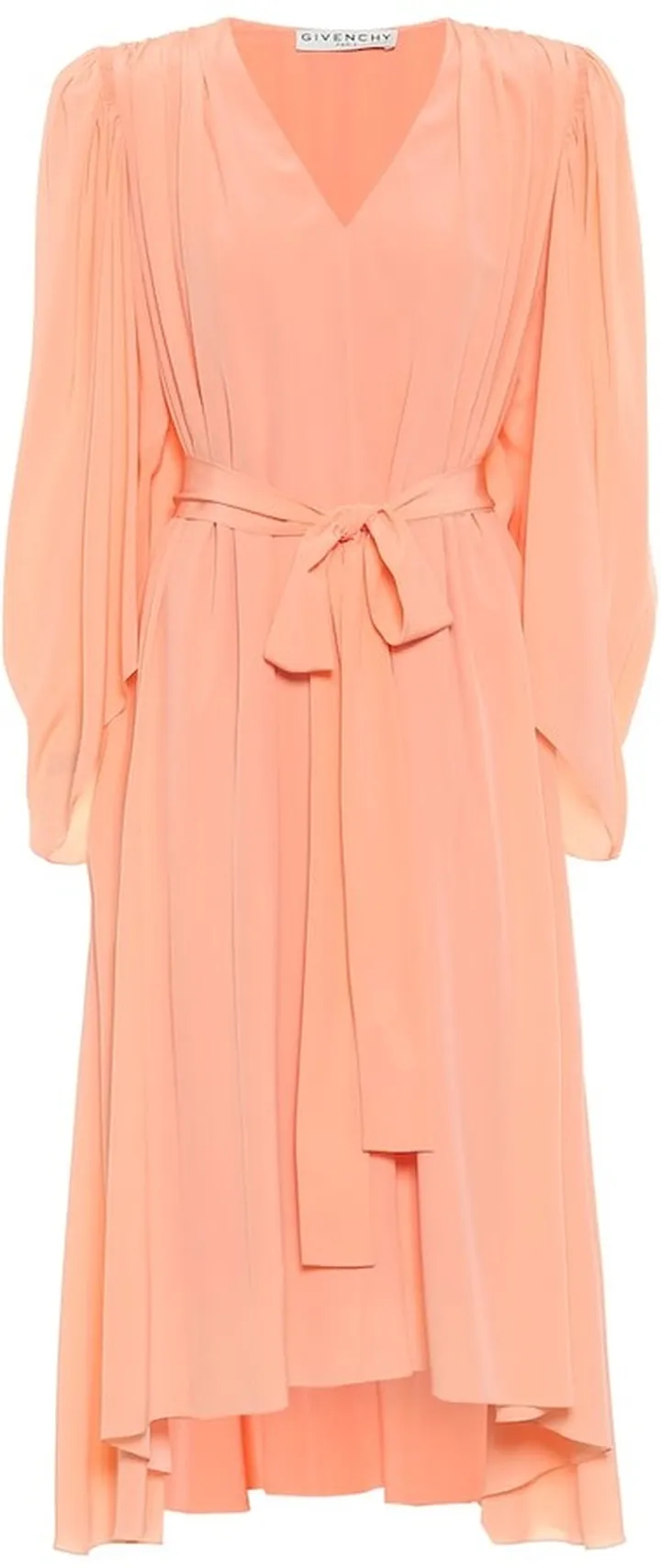 Crepe de chine silk midi dress