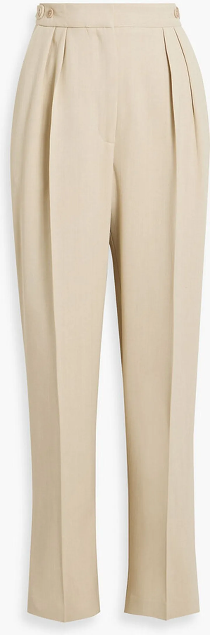Maya pleated crepe wide-leg pants