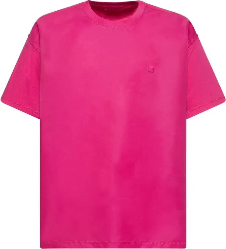 Oversized cotton blend t-shirt