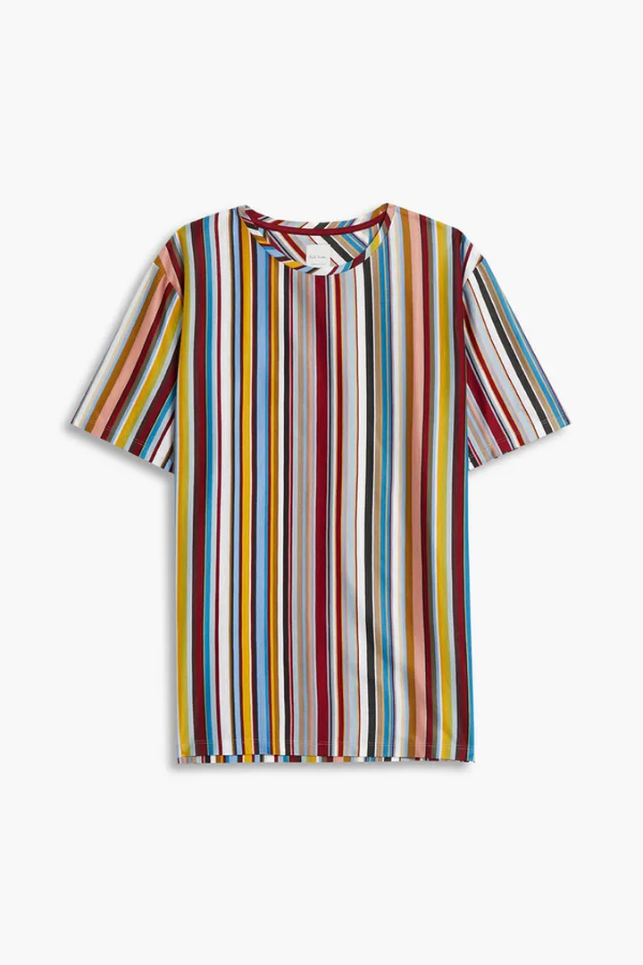 Striped cotton-jersey T-shirt