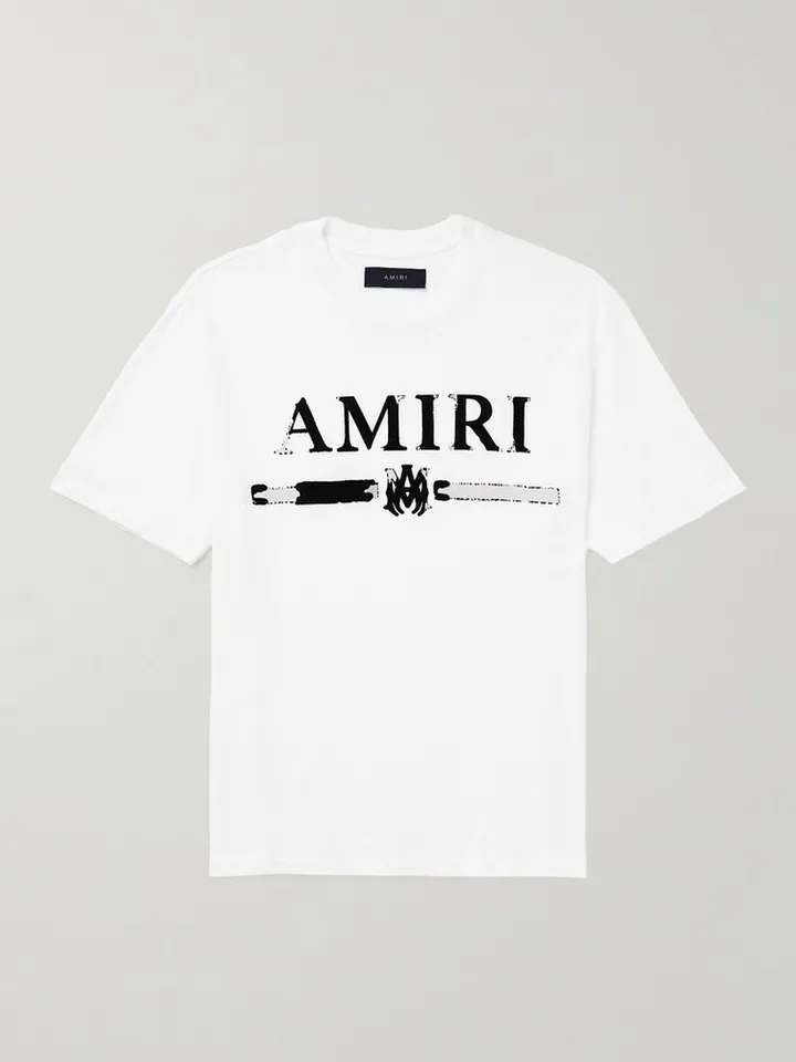 Logo-Flocked Cotton-Jersey T-Shirt