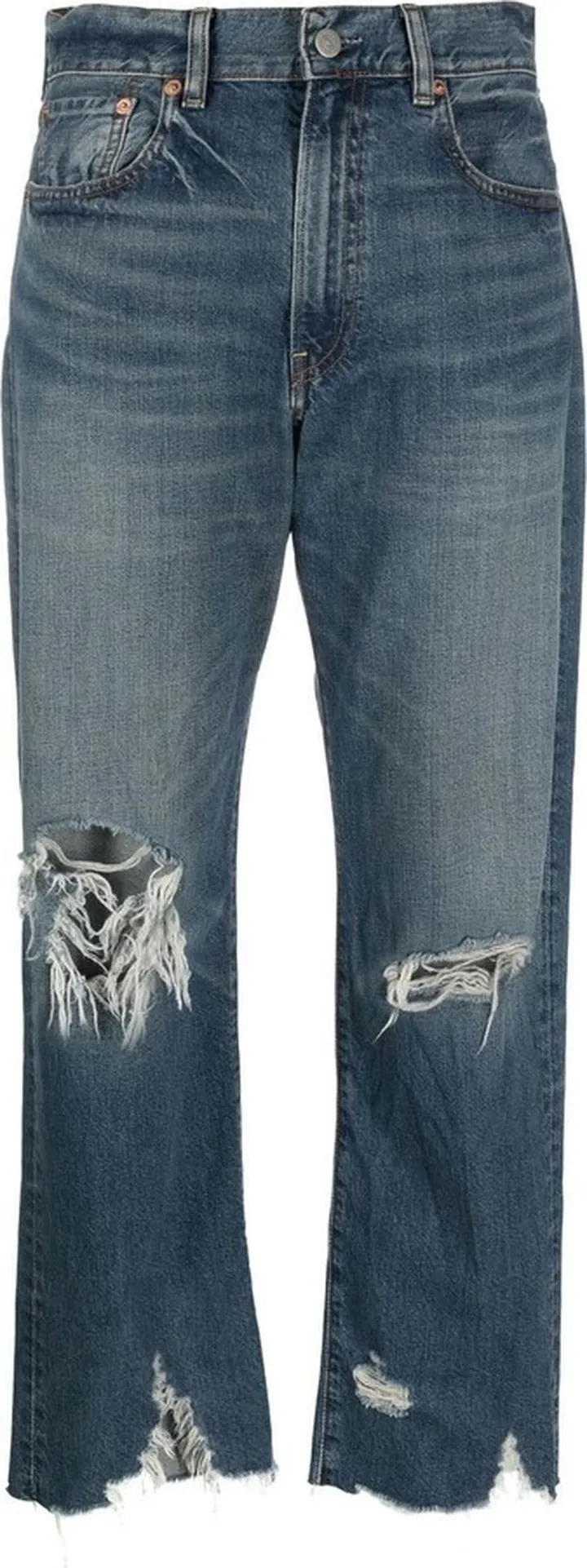 Lucy distressed-effect boyfriend jeans