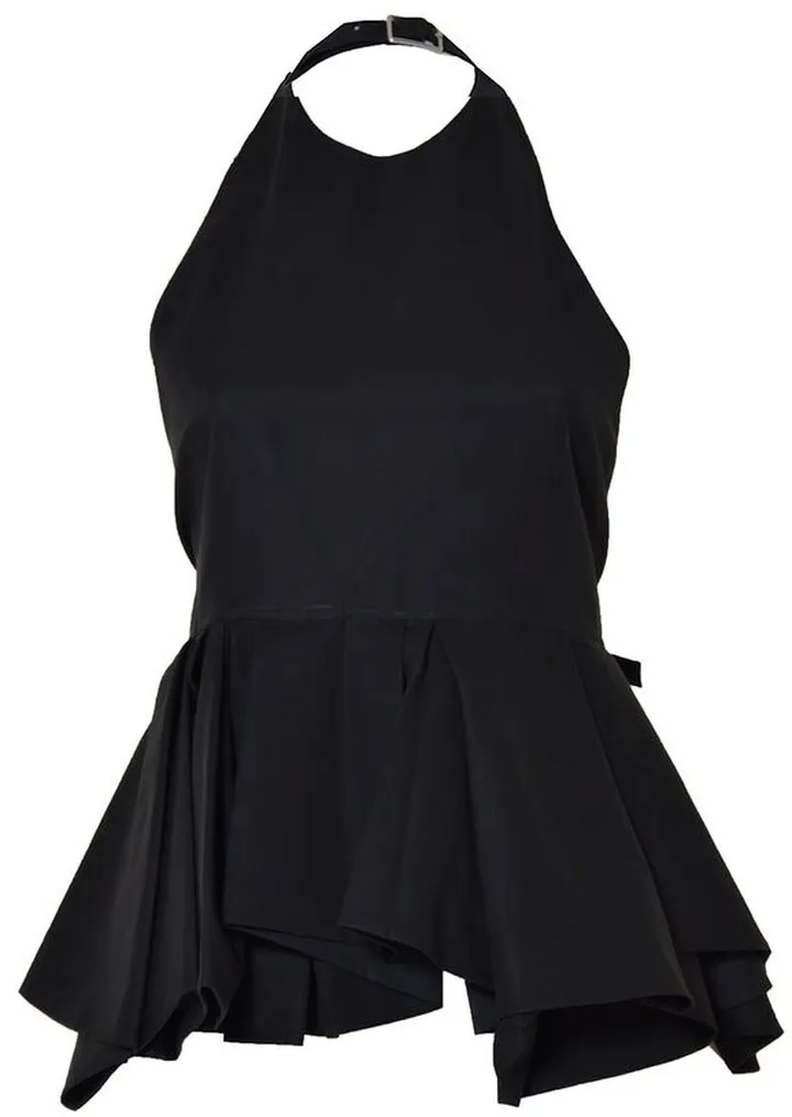 Jil Sander Halter-Neck Ruffled Sleeveless Top