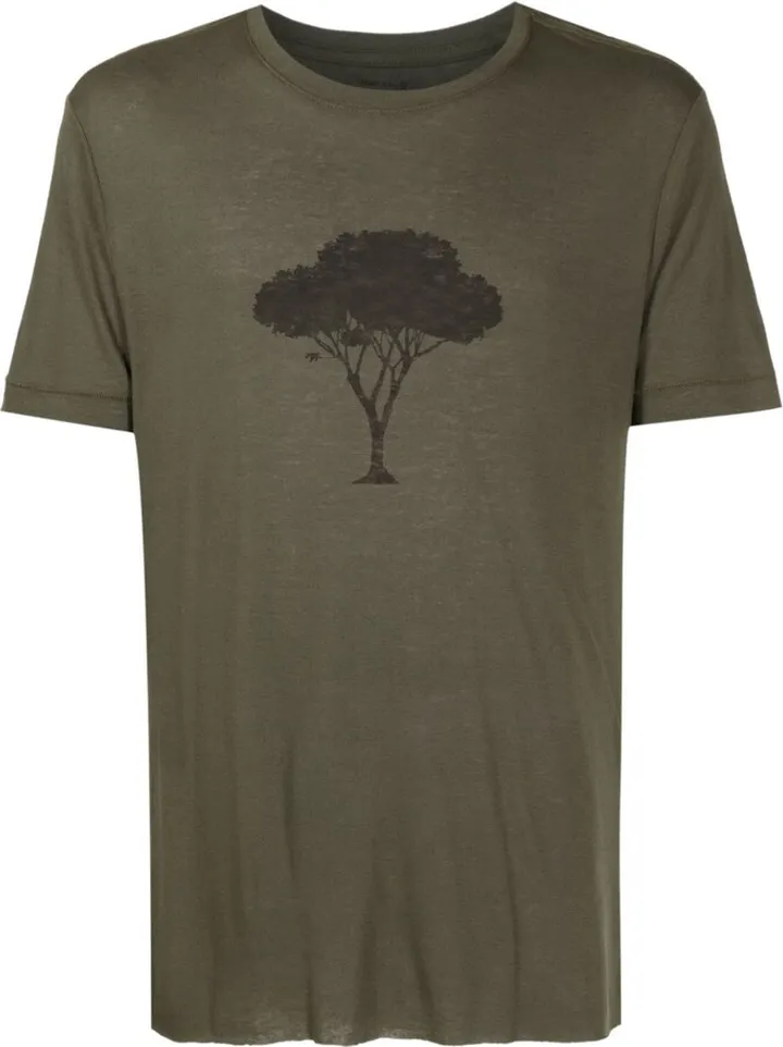 tree-print detail T-shirt