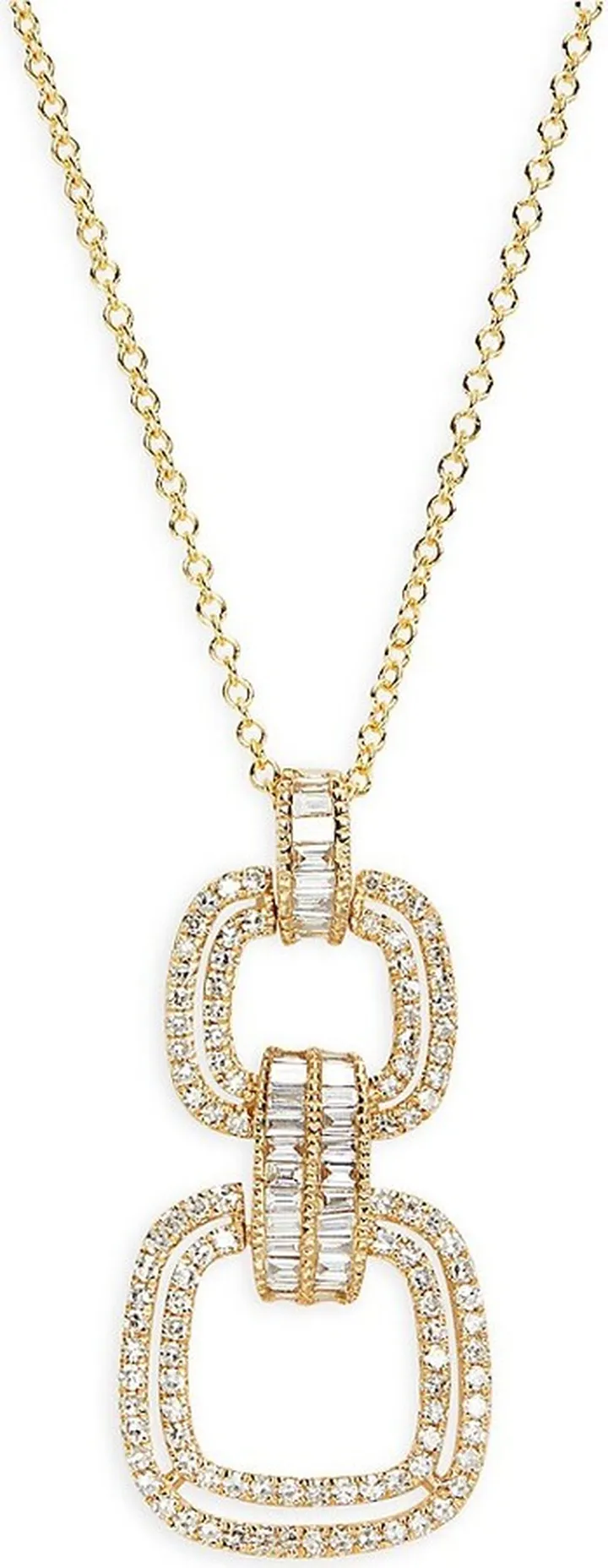 14K Yellow Gold & Diamond Necklace