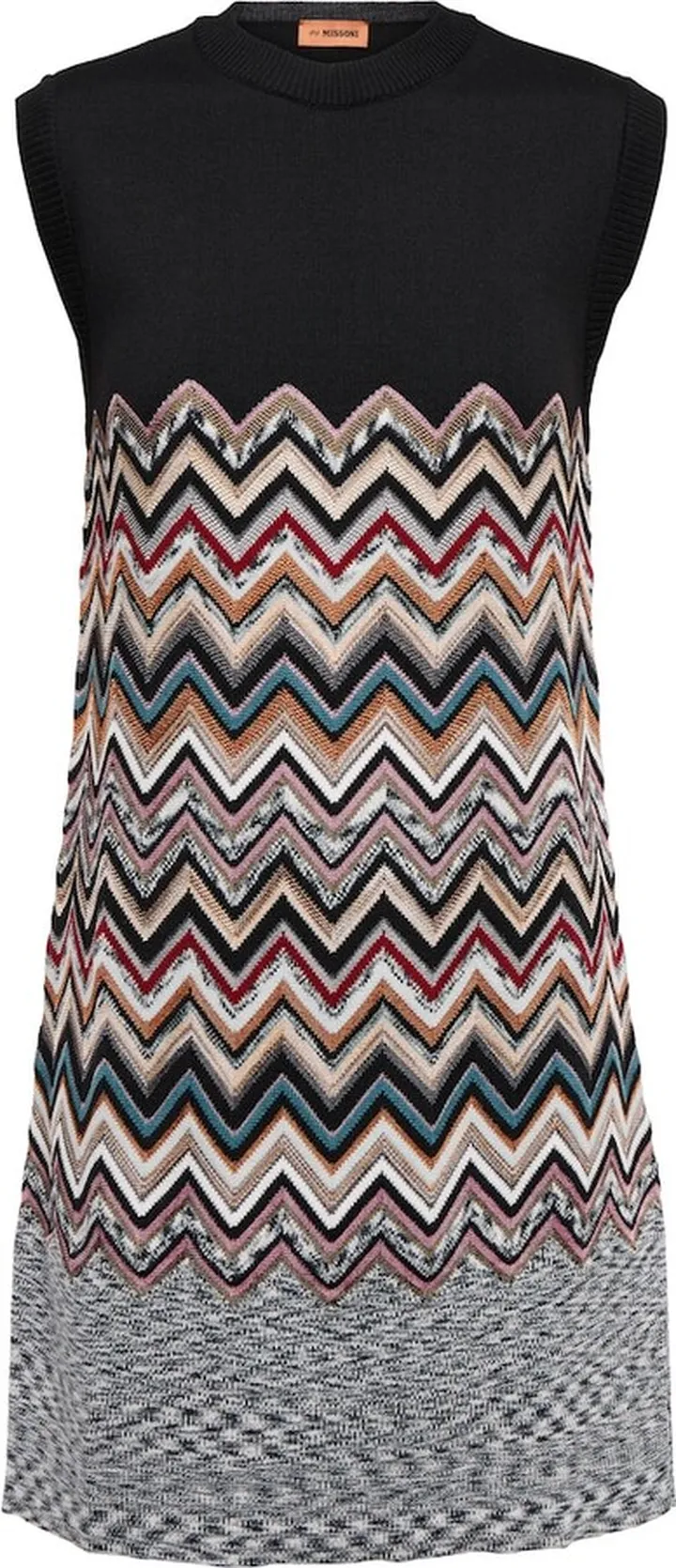 Zig-zag knit minidress