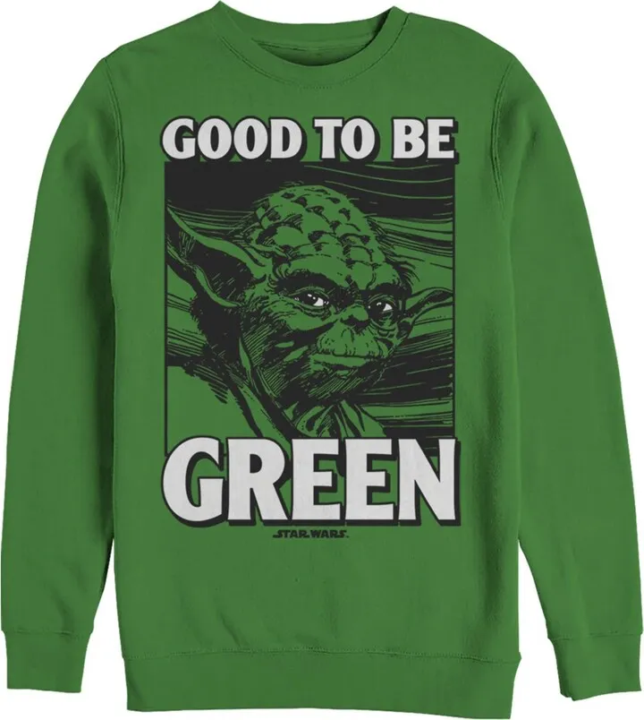 Men's Star Wars St. Patrick's Day Yoda Good to Be Sweatshirt - Kelly Green - X Large
