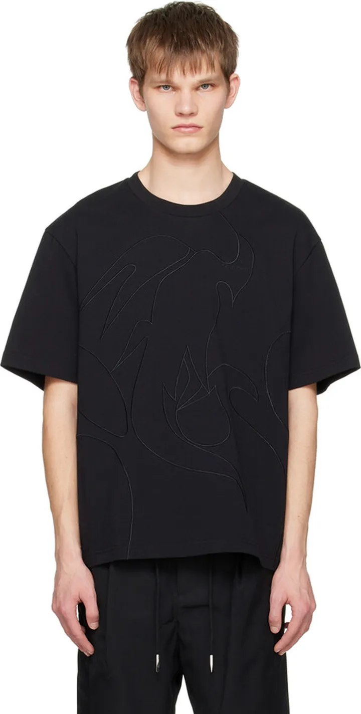 Feng Chen Wang Black Phoenix T-Shirt