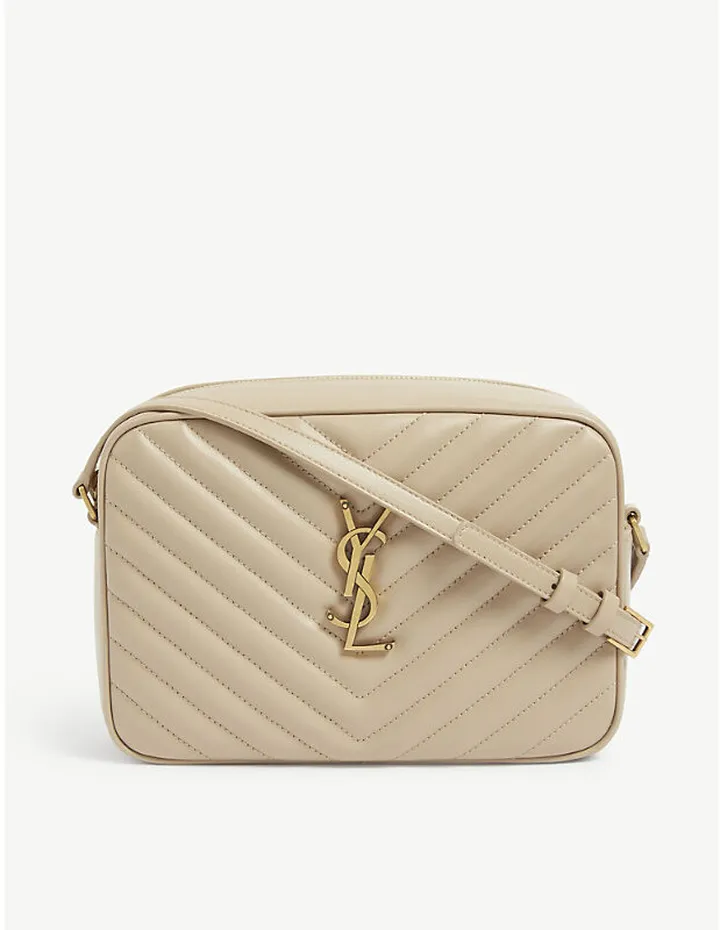 Womens Dark Beige Lou Leather Camera bag