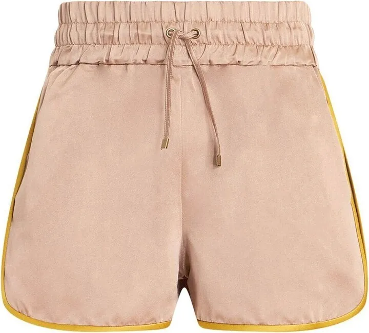 Drawstring-Waist Silk Shorts